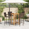 vidaXL Garden Bar Set Brown - 4 - 3 of 4