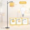 SUGIFT Floor Lamp for Living Room with 3 Color Temperatures LED Bulb, Standing Lamp Tall Industrial Floor Lamp - 4 of 4