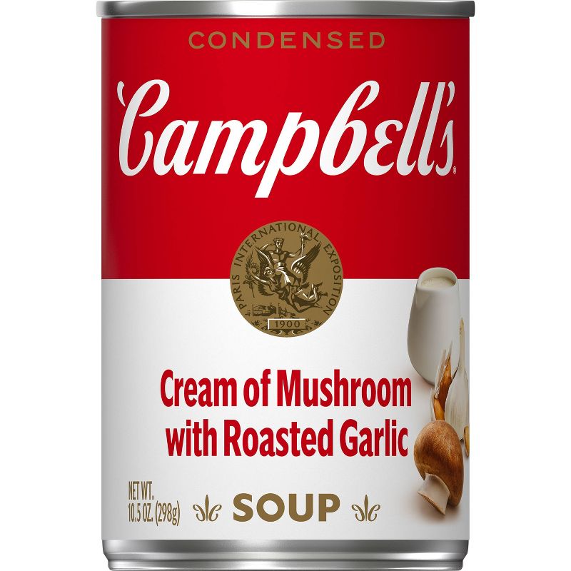 Campbell&#39;s Condensed Cream of Mushroom With Roasted Garlic Soup - 10.5oz, 1 of 13