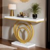 Hommoo Narrow Console Table, 41" Entryway Sofa Table with Ring Base - 3 of 4