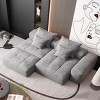 4 PCS Oversized Modular Sofa, 2 Seat DIY Layout Design Sofa with Chaise Lounge and Armrest and Ottoman, Tufted Sofa with Cushion-Coolbibila - 3 of 4