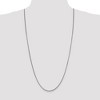 Black Bow Jewelry 1.4mm 14k White Gold Solid Franco Chain Necklace - 3 of 4