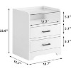 Nightstand with Charging Station, LED Lights, 2 Drawers & Pull-Out Shelf – Modern Bedside Table with USB Ports - 2 of 4