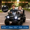 Jojoka 24V 2 Seater Ride On Car for Kids, Electric Truck with Remote Control, Spring Suspension, Hight/Low Speeds, Headlight, Music Player - 2 of 4