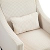 CAVINAS Modern Accent Chair with Pillow,Upholstered Living Room Armchair,Corduroy Lounge Chair Sofa Chair with Wood Legs,Comfy Leisure Chair - 2 of 4