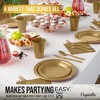 Crown Display 182 Pc Plastic Dinnerware Set: Includes 26 Each of 9''  Plates Disposable, 7'' Dessert Plates, 12oz Cups Napkins & Cutlery - 2 of 4