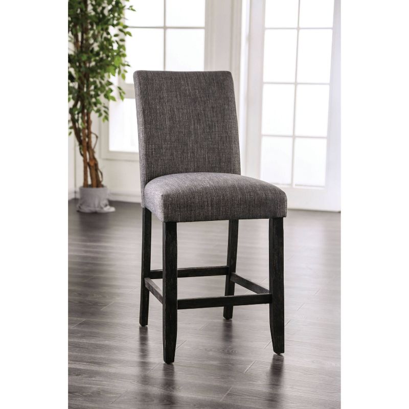 Set of 2 Norelo 25&#34; Upholstered Counter Height Barstools Gray - HOMES: Inside + Out, 3 of 5