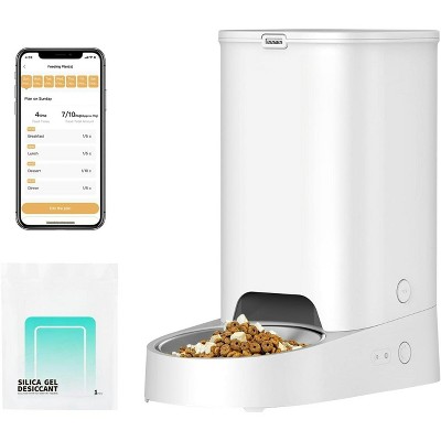 Automatic Pet Feeder with 2.4G WiFi & App Control, Triple Fresh-Lock System for Daily with Food Shortage Alert