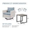 Outdoor Patio Swivel Chair Glider Chair with Removable Cushions for Porch - 2 of 4