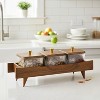 Garnen Wooden Tray Snack Containers Glass Food Storage Containers With Lids, Wood Tray Snackle Box Canister Set For Spice Chocolate Candy Jar - 4 of 4