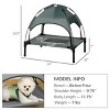 24'' Elevated Portable Dog Bed with Canopy Shade and Breathable Mesh for Small Pets - LAOTIES - 2 of 4