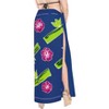 LA LEELA Women's Summer Sarong Bikini Wraps Cover up Skirt Wrap Bathing suit Swimwear Swimsuit Beach Coverup for Women One Size Blue, Floral - 4 of 4