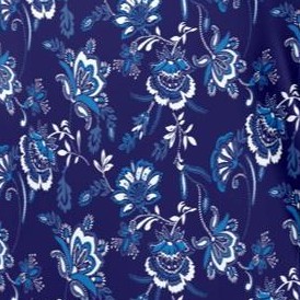 navy porcelain floral