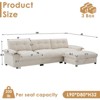 TIRAMISUBEST 104*60" L Shape Chenille Sectional Sofa with Dual-Port Charging, Cup Holder, Side Storage Pockets Pull Out Bed Flip Table - 3 of 4