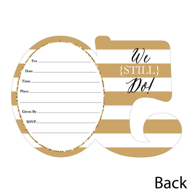 Big Dot of Happiness We Still Do - 50th Wedding Anniversary - Shaped Fill-in Invites - Anniversary Party Invitation Cards with Envelopes - Set of 12, 3 of 7