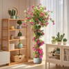 Artificial Bougainvillea Tree with Flowers and Leaves, Potted Faux Bougainvillea Plant for Home Office Garden Decor, Indoor Outdoor Use - 3 of 4