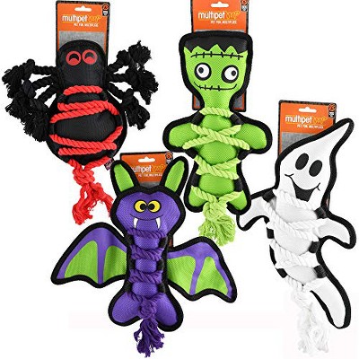 Multipet Cross-Ropes Halloween 11" Frankenstein Dog Toy, Green
