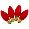 Northlight Set of 4 Red C9 Opaque Christmas Replacement Bulbs - 3" - 3 of 3