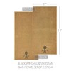 Black Windmill & Stars Tan Bath Towel Set of 2 27x54  VHC Brands - 4 of 4