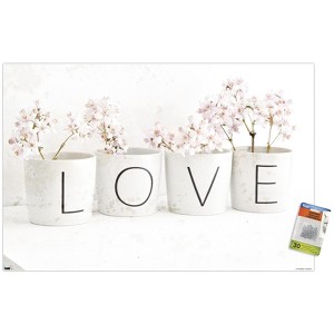 Trends International Tom Quartermaine - Love Blossom in Cups Unframed Wall Poster Prints - 1 of 4