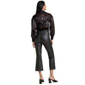 VENUS Womens Sheer Button Down Blouse - 1 of 4