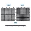 Dolonm 12"x12" Black Interlocking Deck Tiles - Rosette Pattern, 6613 LB Capacity, Waterproof & Anti-Slip - 4 of 4