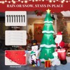 Karl Home 7.5FT Lighted Christmas Tree with Santa and Snowman Holiday Inflatable Decoration - 3 of 4
