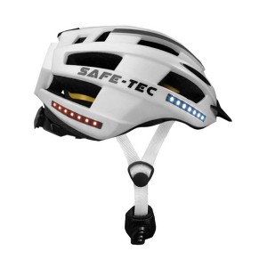 Demon Electric Safe-Tec Asgard MIPS Smart Bicycle Helmet - White L - 1 of 4