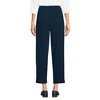 Lands' End Women's Knit High Rise Pleated Straight Leg Crop Pants - 2 of 4