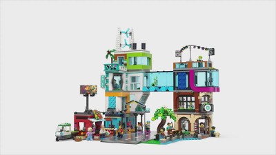 LEGO City Downtown 60380 Building Toy Set, Multi-Feature Playset with  Connecting Room Modules, Includes 14 Inspiring Minifigure Characters and a  Dog