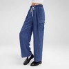 Women's Cargo Drawstring Straight Leg Pants - Wild Fable™ - 4 of 4