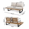 Maggift Patio Seating Sets Outdoor, Featuring Unique Design, Ideal for Chats, Perfect for Gardens, Living Spaces, Beige, 64.25"*31.5"*29.25" - 2 of 4
