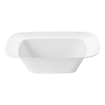 Smarty Had A Party 5 oz. White Rounded Square Plastic Dessert Bowls - 120 pcs