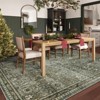 Lahome Vintage Full Coverage Floral Border Short Pile Velvet Rectangular Indoor Area Rug - 3 of 4