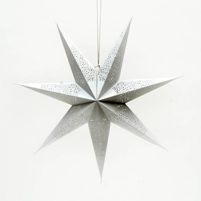TopComfy Decorative Object Handmade Paper Star Elegant Holiday decor for Festive Spaces, White, 29.5"*1"*29.5"