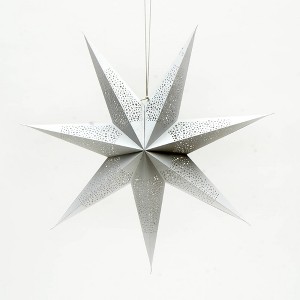 TopComfy Decorative Object Handmade Paper Star Elegant Holiday decor for Festive Spaces, White, 29.5"*1"*29.5" - 1 of 4