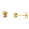 14K Yellow Gold IGI Certified 3/8 Cttw Princess Diamond Solitaire Stud Earrings - 2 of 4