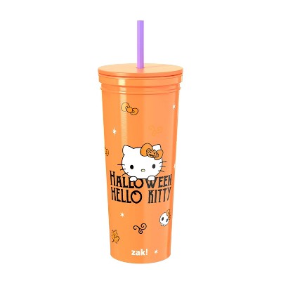 Zak Designs 23 fl oz Stainless Steel Hello Kitty Kendall Straw Tumbler Orange