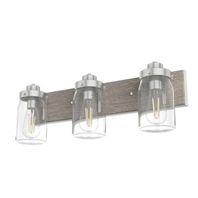 Hunter Fans Devon Park 3 - Light Vanity in  Brushed Nickel