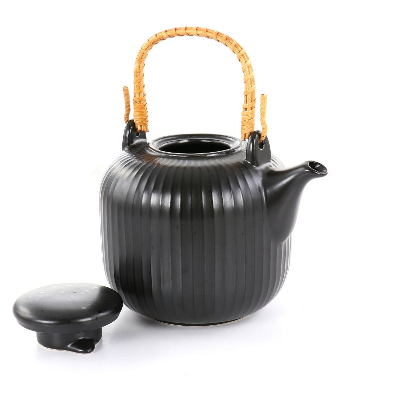 Gibsin Our Table Landon 1.21 Quart Stoneware Teapot in Pepper, 2 of 5