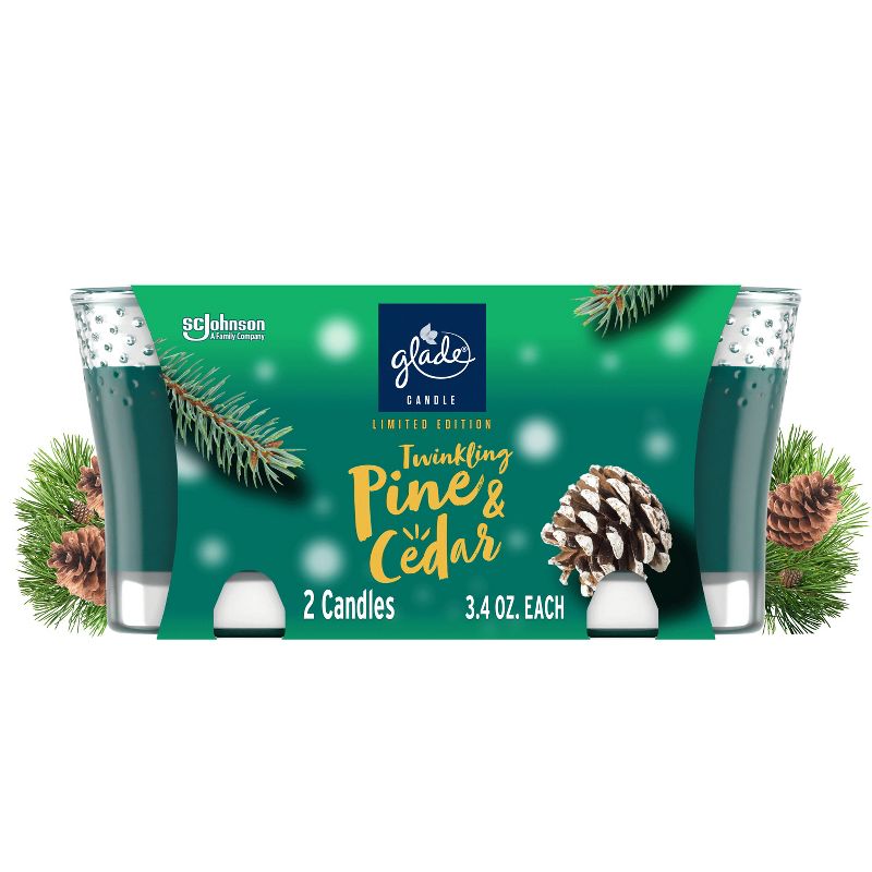 Glade Small Candle - Twinkling Pine &#38; Cedar - 2ct, 1 of 17