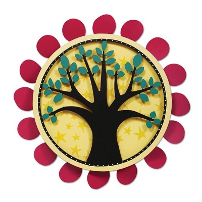 Home & Garden 18.0" Tree With Fuchsia Dots Outdoor Kinetic Art Magnet Works Ltd.  -  Wind Spinners