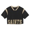 NFL New Orleans Saints Women's Short Sleeve Fashion Crop Jersey - 2 of 3
