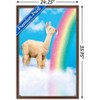 Trends International Avanti - Llama Licks Rainbow Framed Wall Poster Prints - 3 of 4