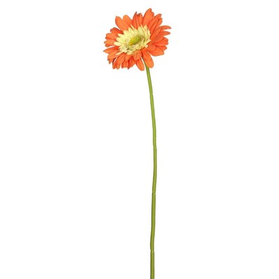 Artificial (Pk/6) Gerbera Daisy (21") Orange - Vickerman
