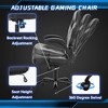 Vynxaria Gaming Chair - PU Leather Computer Chair Ergonomic Office Chair with Lumbar Support, Adjustable Rolling Desk Chairs with Flip-up Armrests - 4 of 4