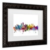 Trademark Fine Art Michael Tompsett San Diego California Skyline Matted Framed Art - 3 of 4