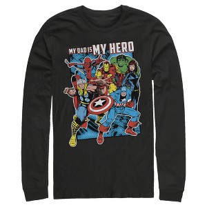 Men's Marvel My Dad is My Hero Long Sleeve Shirt - 1 of 4