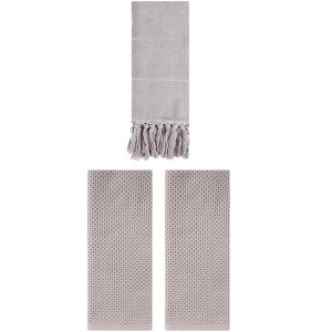 REGALWOVEN 3 Packs Cotton Soft Absorbent Tassels and Waffle Hand Towel - 1 of 4