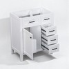 30" Bathroom Vanity Base Only, Freestanding Cabinet with 1 Door & 3 Drawers, Solid Wood & MDF, Sink Not Included - 4 of 4